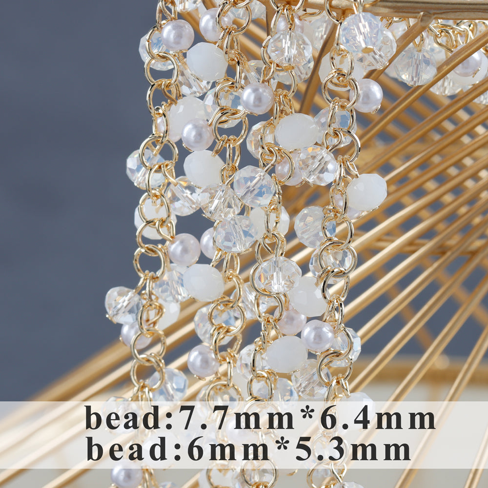 GUFEATHER C229, chaîne, pass REACH, sans nickel, plaqué rhodium or 18 carats, cuivre, perle en plastique, collier à faire soi-même, fabrication de bijoux, 50 cm/lot 