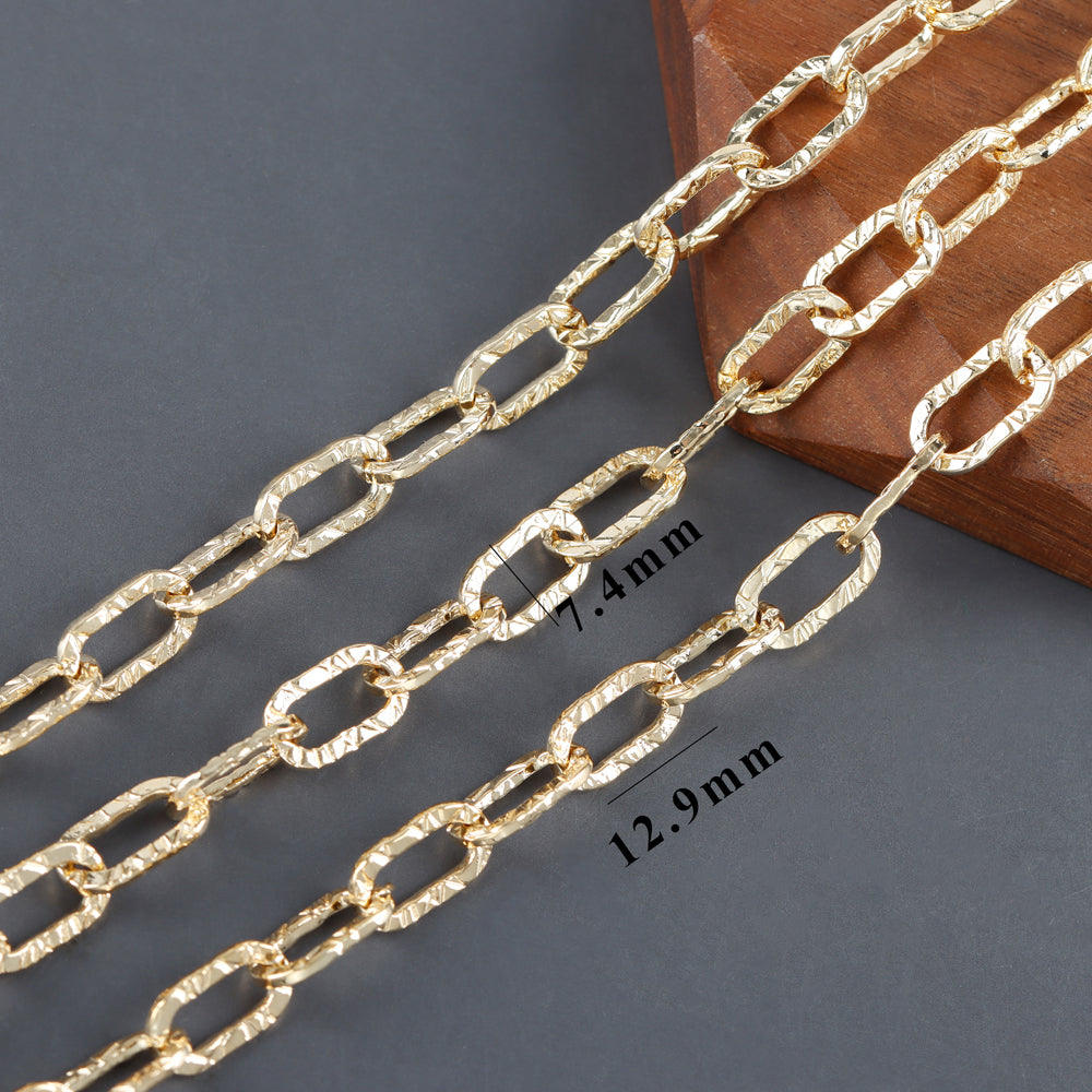 GUFEATHER C267,diy chain,pass REACH,nickel free,18k gold plated,copper,thick silver,jewelry making,diy bracelet necklace,1m/lot