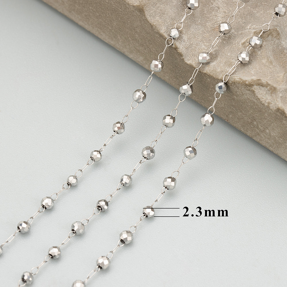 GUFEATHER C379, cadena, acero inoxidable, sin níquel, alcance de paso, hecho a mano, accesorios para hacer joyas, collar de pulsera diy, 1 m/lote 