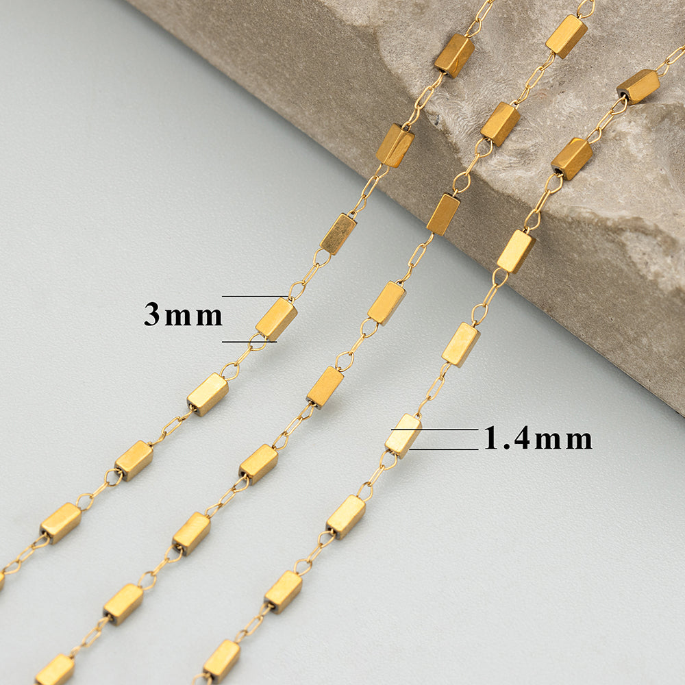 GUFEATHER C379, chaîne, acier inoxydable, sans nickel, pass REACH, fait à la main, résultats de fabrication de bijoux, collier de bracelet à bricoler soi-même, 1 m/lot 