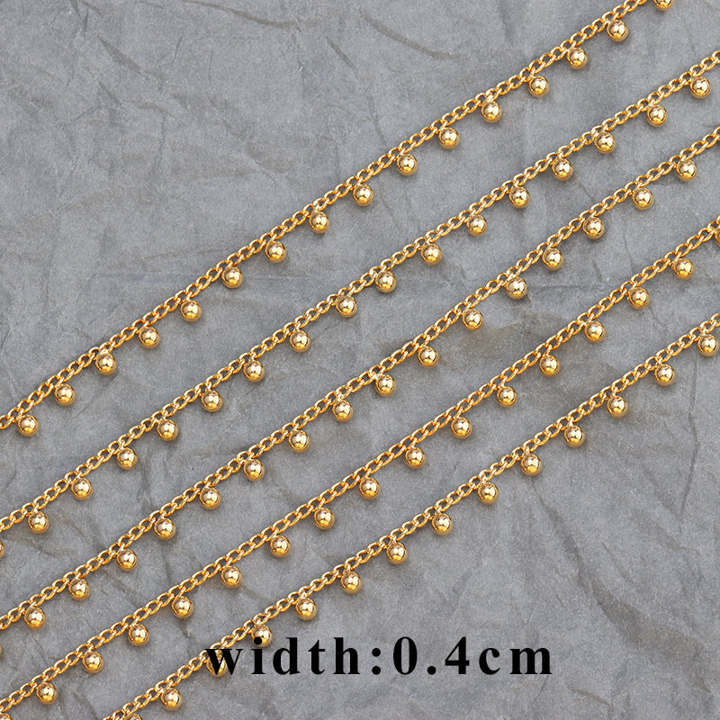 GUFEATHER C55, accessoires de bijoux, plaqué or 18 carats, cuivre, pass REACH, sans nickel, découvertes de bijoux, collier de bracelet à bricoler soi-même, 1 m/lot 