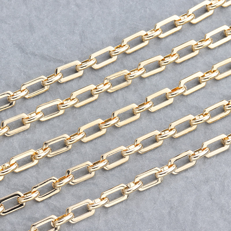 GUFEATHER C73,diy chain necklace,pass REACH,nickel free,18k gold plated,jewelry accessories,copper,charms,jewelry making,1m/lot