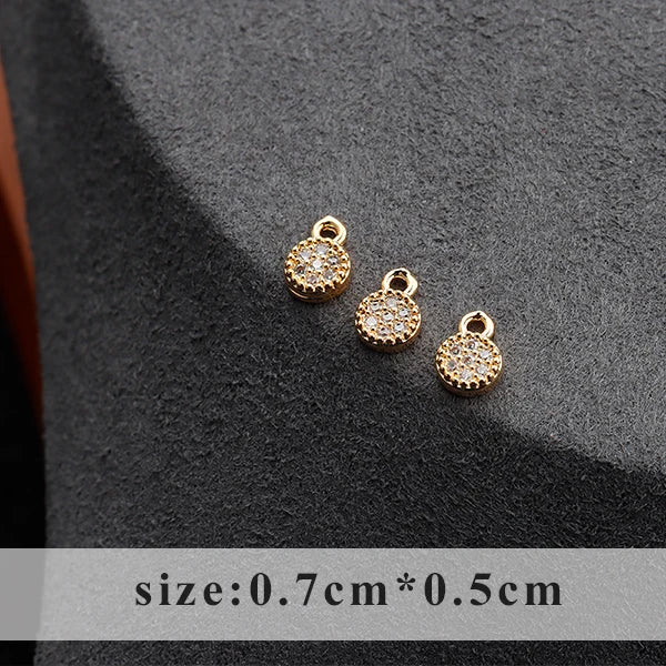 GUFEATHER M907,jewelry accessories,pass REACH,nickel free,18k gold plated,zircon,copper,earring pendant,jewelry making,20pcs/lot