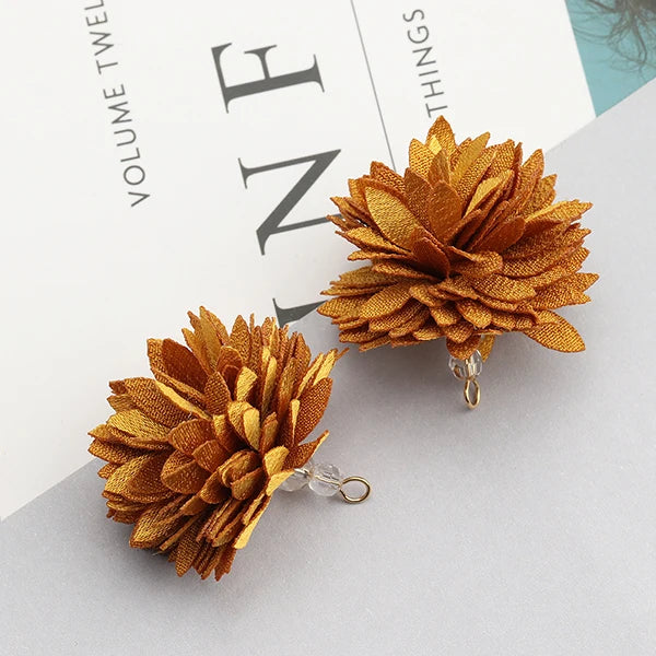 GUFEATHER M646,jewelry accessories,diy flower pendant,ball shape,hand made,flower ball,diy earring,jewelry making,10pcs/lot