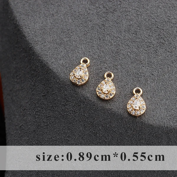 GUFEATHER M907,jewelry accessories,pass REACH,nickel free,18k gold plated,zircon,copper,earring pendant,jewelry making,20pcs/lot