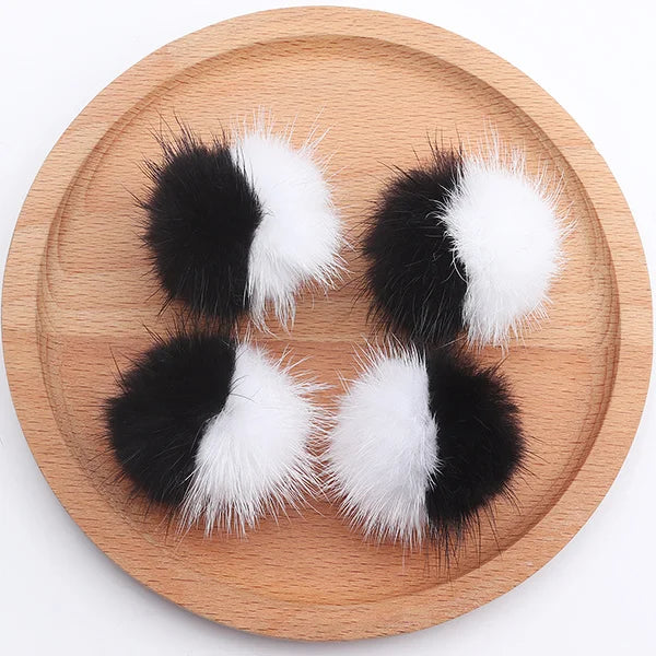 GUFEATHER M493,jewelry accessories,hand made,real fur mink,fluffy ball,diy accessories,diy earrings,jewelry making,6pcs/lot