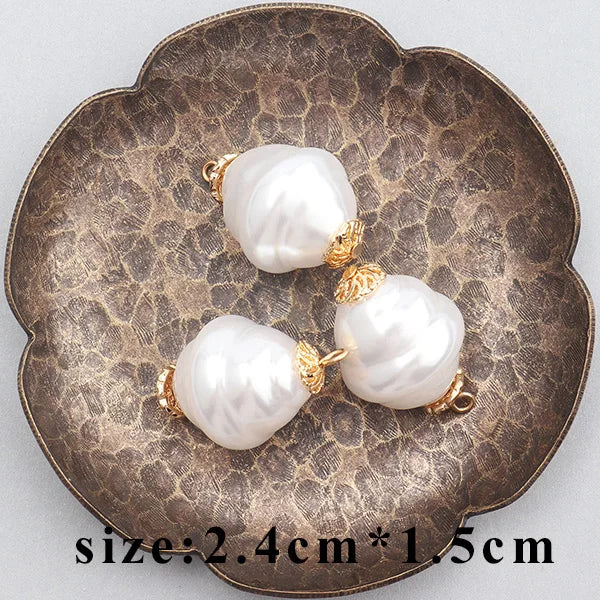 GUFEATHER M445,jewelry accessories,jump ring,plastic pearl pendant,hand made,diy earrings necklace,jewelry making,10pcs/lot