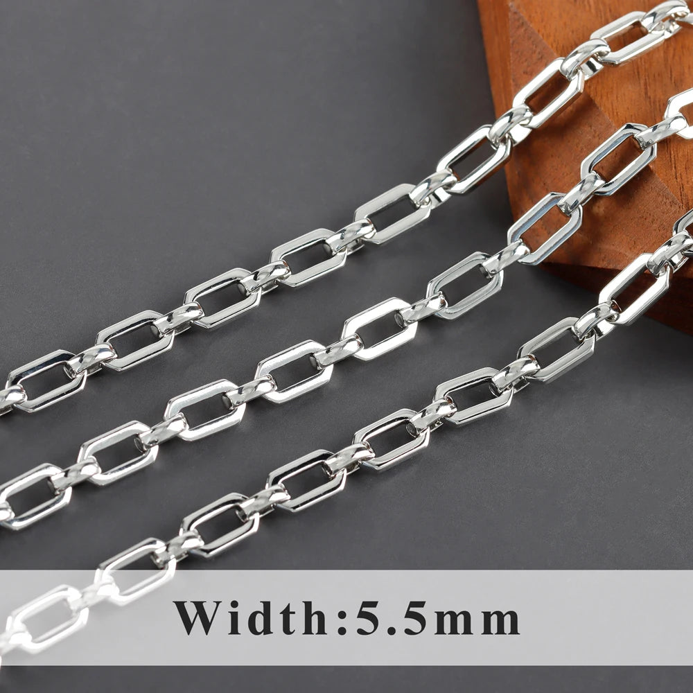 GUFEATHER C77, chaîne de bricolage, pass REACH, sans nickel, plaqué rhodium or 18 carats, cuivre, breloques, fabrication de bijoux, collier de bracelet à faire soi-même, 1 m/lot 