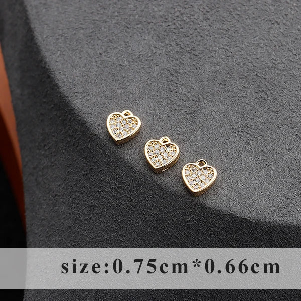 GUFEATHER M907, accessoires de bijoux, pass REACH, sans nickel, plaqué or 18 carats, zircon, cuivre, pendentif boucle d'oreille, fabrication de bijoux, 20 pièces/lot 