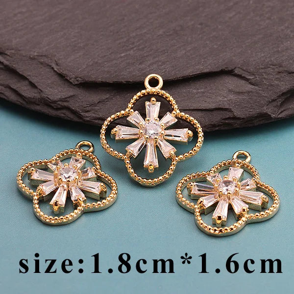 GUFEATHER M538,jewelry accessories,18k gold plated,copper,pass REACH,nickel free,diy zircon pendant,jewelry making,10pcs/lot