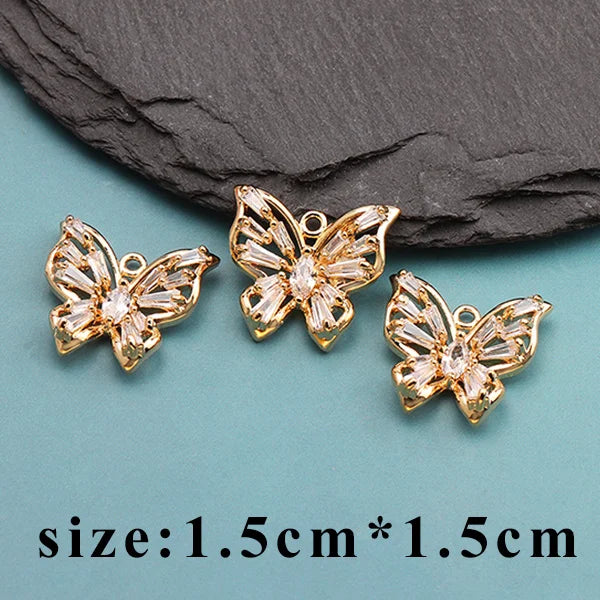 GUFEATHER M538,jewelry accessories,18k gold plated,copper,pass REACH,nickel free,diy zircon pendant,jewelry making,10pcs/lot