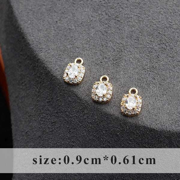 GUFEATHER M907, accessoires de bijoux, pass REACH, sans nickel, plaqué or 18 carats, zircon, cuivre, pendentif boucle d'oreille, fabrication de bijoux, 20 pièces/lot 