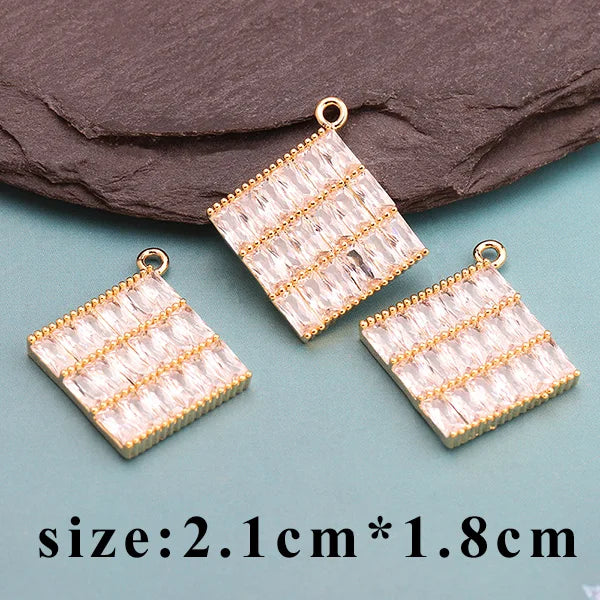 GUFEATHER M538,jewelry accessories,18k gold plated,copper,pass REACH,nickel free,diy zircon pendant,jewelry making,10pcs/lot