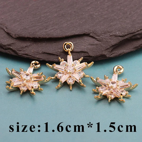 GUFEATHER M538,jewelry accessories,18k gold plated,copper,pass REACH,nickel free,diy zircon pendant,jewelry making,10pcs/lot