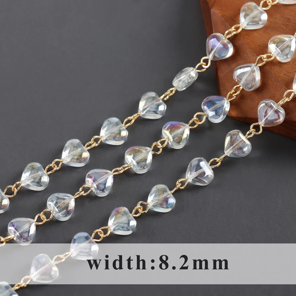 GUFEATHER C221, cadena diy, pass REACH, sin níquel, chapado en oro de 18 k, cobre, cristal, dije, collar de pulsera diy, fabricación de joyas, 1 m/lote 