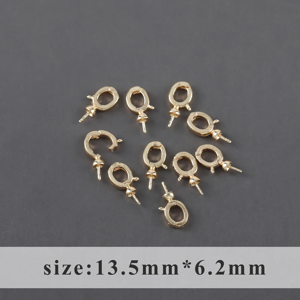 GUFEATHER M1087, accessoires de bricolage, connecteur, pass REACH, sans nickel, plaqué rhodium or 18 carats, cuivre, crochets, fabrication de bijoux, 10 pièces/lot 