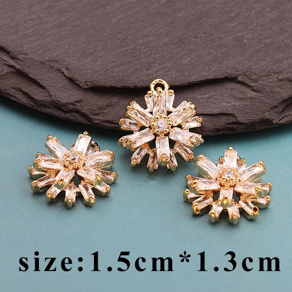 GUFEATHER M538,jewelry accessories,18k gold plated,copper,pass REACH,nickel free,diy zircon pendant,jewelry making,10pcs/lot