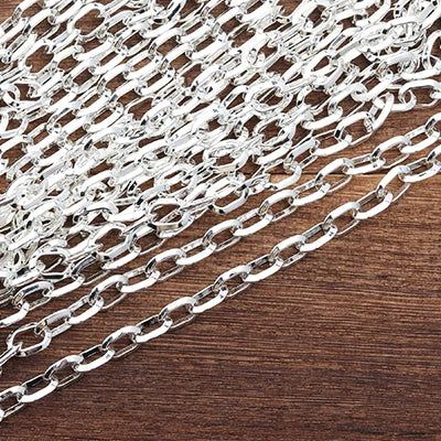 GUFEATHER C38,jewelry making,silver gold chains,necklace for women,diy jewelry,copper metal,jewelry findings components,50cm/lot