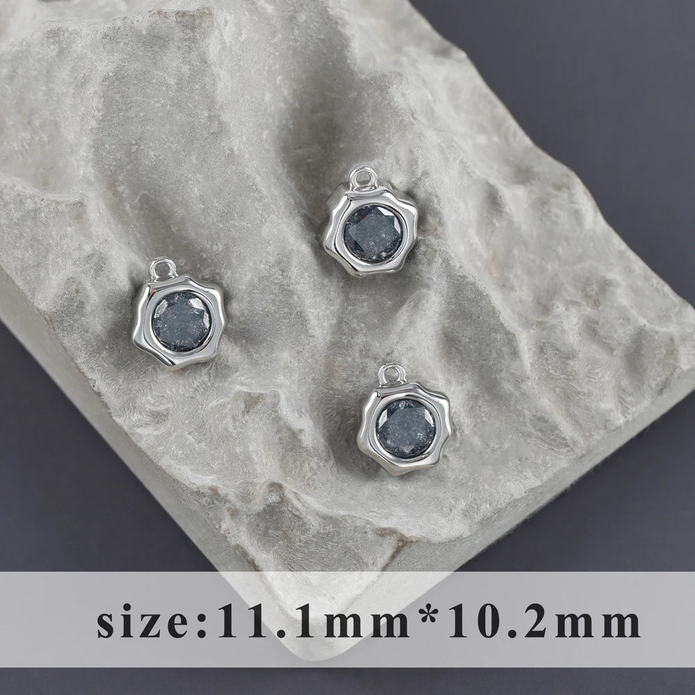 GUFEATHER M1128, accessoires de bijoux, plaqué rhodium or 18 carats, cuivre, zircons, pass REACH, sans nickel, bijoux pendentifs à faire soi-même, 6 pièces/lot 