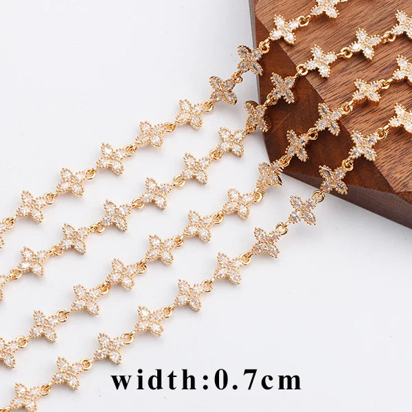 GUFEATHER C78,jewelry accessories,18k gold plated,zircons,pass REACH,nickel free,jewelry making,diy chain necklace,50cm/lot