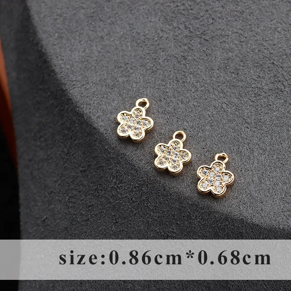 GUFEATHER M907,jewelry accessories,pass REACH,nickel free,18k gold plated,zircon,copper,earring pendant,jewelry making,20pcs/lot