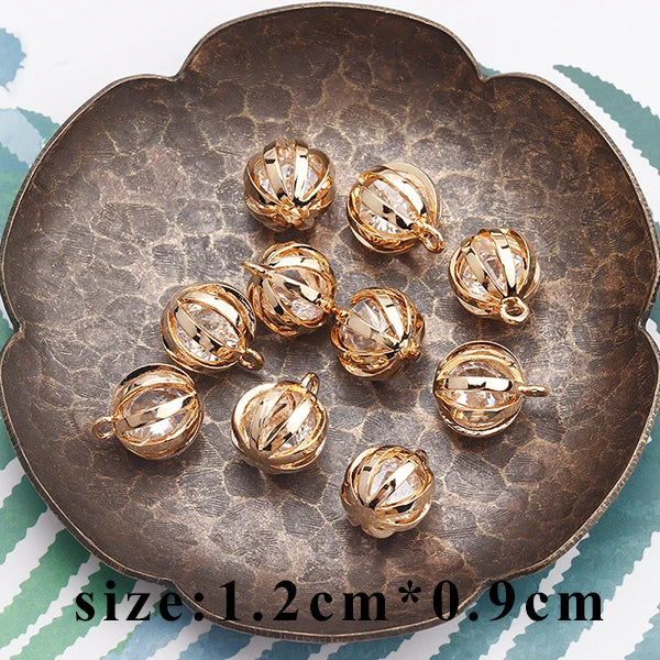 GUFEATHER M829,jewelry accessories,pass REACH,nickel free,18k gold plated,zircon pendants,jewelry making,diy earrings,10pcs/lot