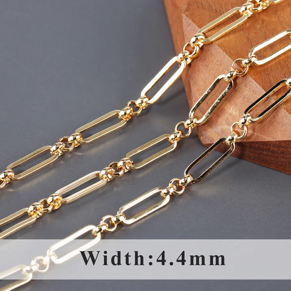 GUFEATHER C191,diy chain,pass REACH,nickel free,18k gold plated,copper metal,charms,diy bracelet necklace,jewelry making,1m/lot