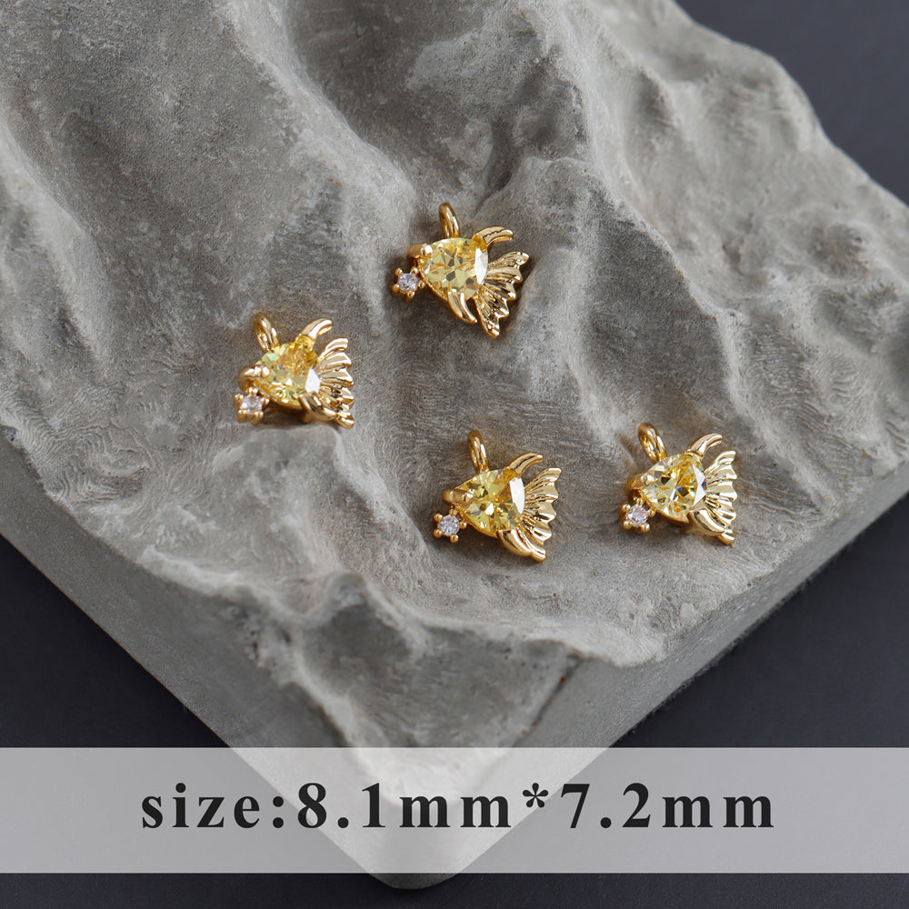 GUFEATHER M1004,jewelry accessories,pass REACH,nickel free,18k gold plated,copper,zircons,jewelry making,diy pendants,6pcs/lot