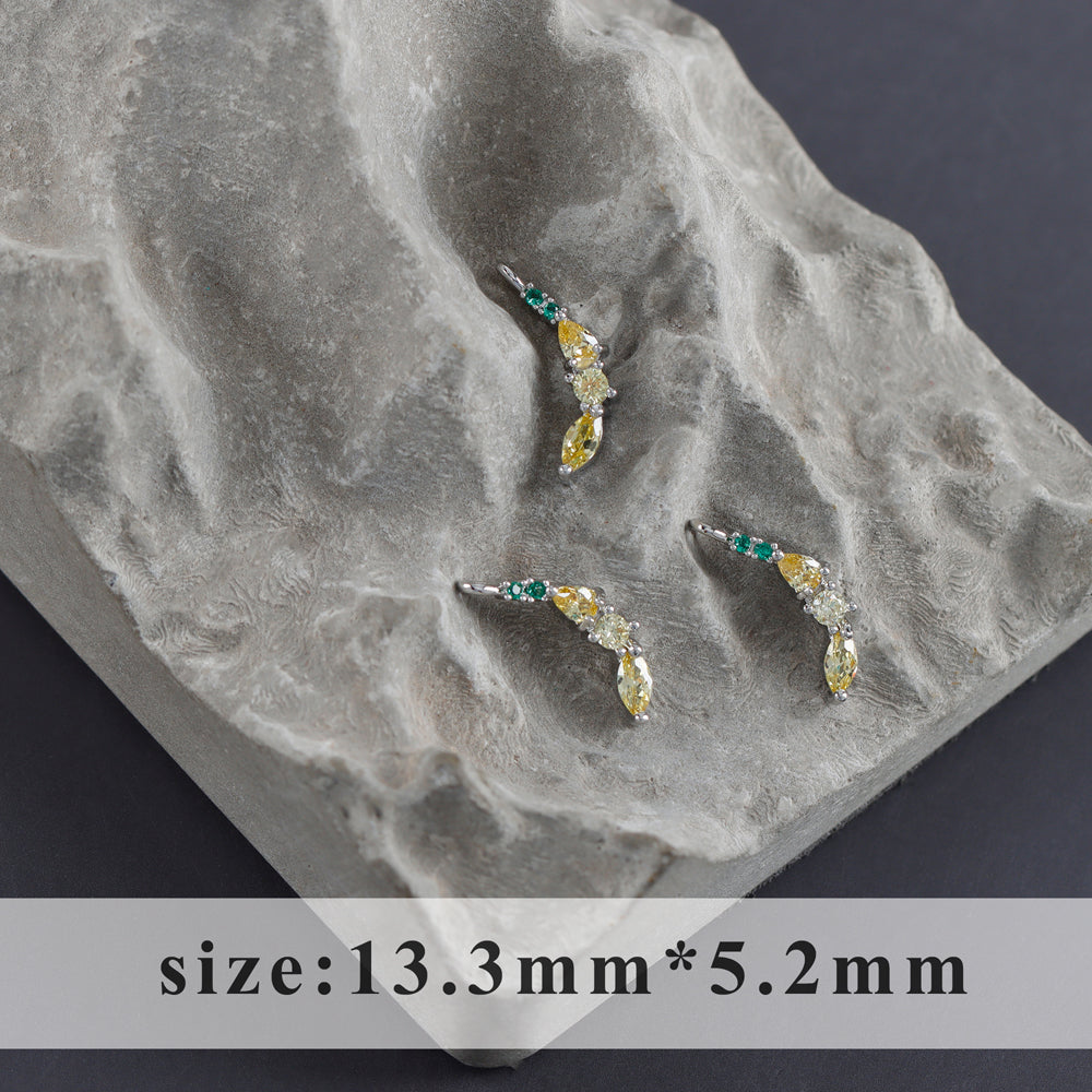 GUFEATHER M1027,jewelry accessories,pass REACH,nickel free,rhodium plated,copper,zircons,diy pendants,jewelry making,6pcs/lot