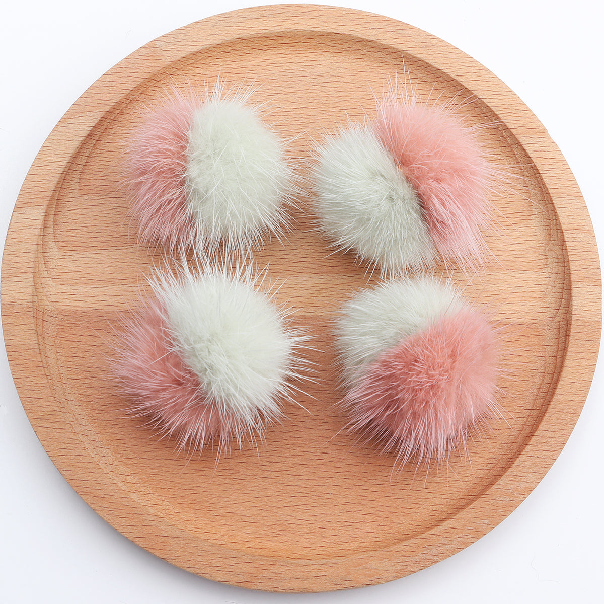 GUFEATHER M493,jewelry accessories,hand made,real fur mink,fluffy ball,diy accessories,diy earrings,jewelry making,6pcs/lot