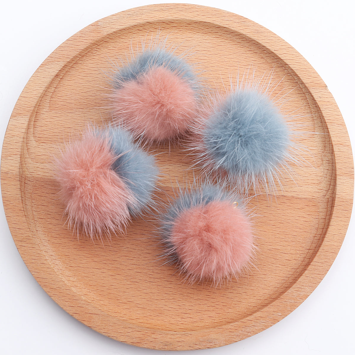 GUFEATHER M493,jewelry accessories,hand made,real fur mink,fluffy ball,diy accessories,diy earrings,jewelry making,6pcs/lot