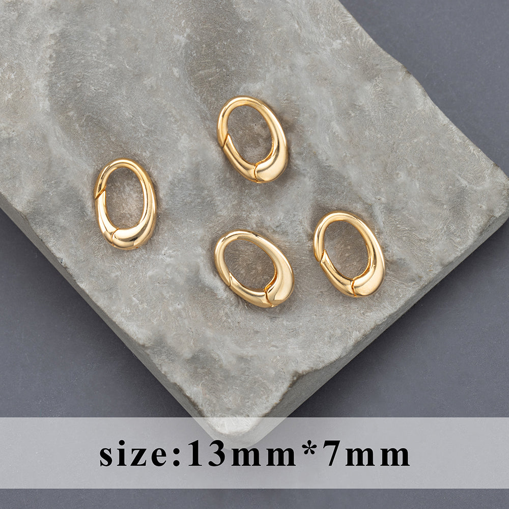 GUFEATHER M723, fermoir mousqueton, pass REACH, sans nickel, plaqué rhodium or 18 carats, breloques, fabrication de bijoux, collier chaîne bricolage, 10 pièces/lot 