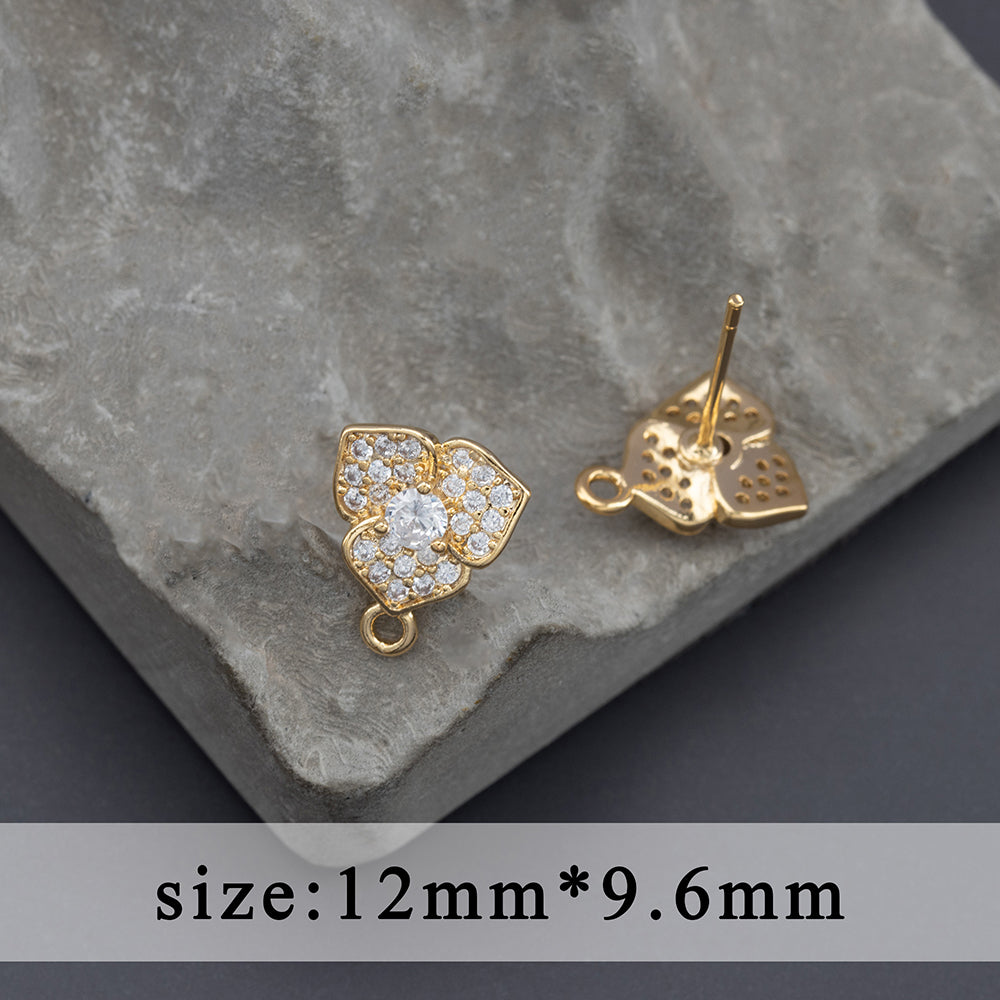 GUFEATHER MA68,jewelry accessories,pass REACH,nickel free,18k gold plated,copper,zircons,jewelry making,diy earrings,10pcs/lot