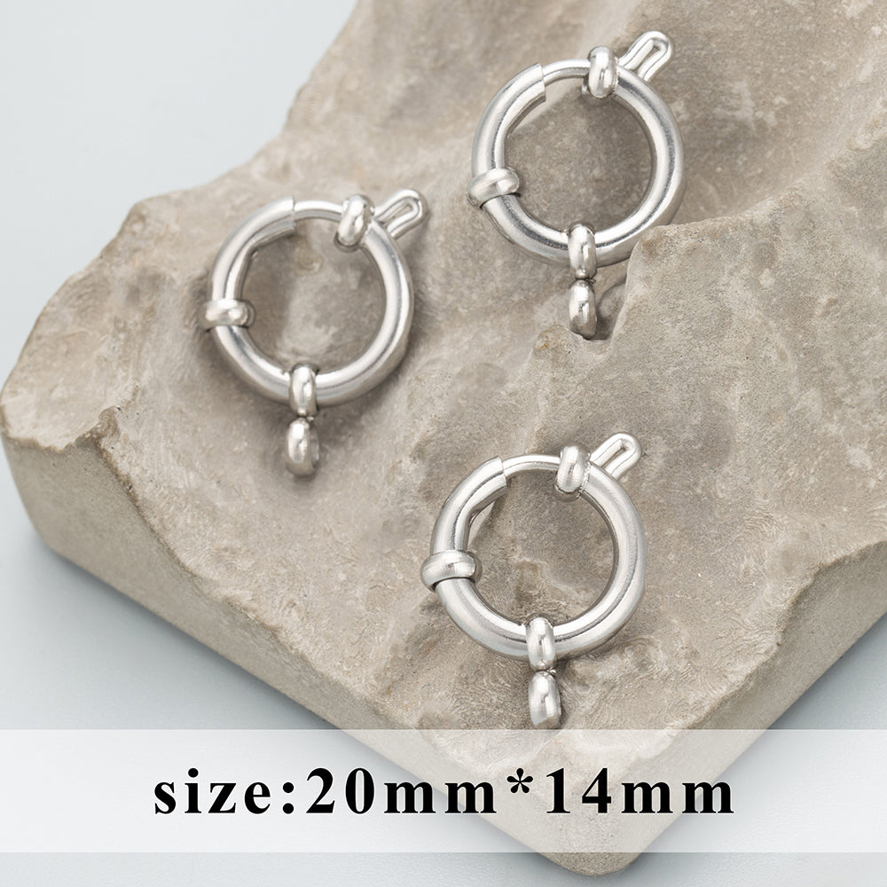 GUFEATHER MC39, accessoires de bijoux, acier inoxydable 316L, sans nickel, fait à la main, breloques, fabrication de bijoux, crochets à fermoir, 4 pièces/lot 