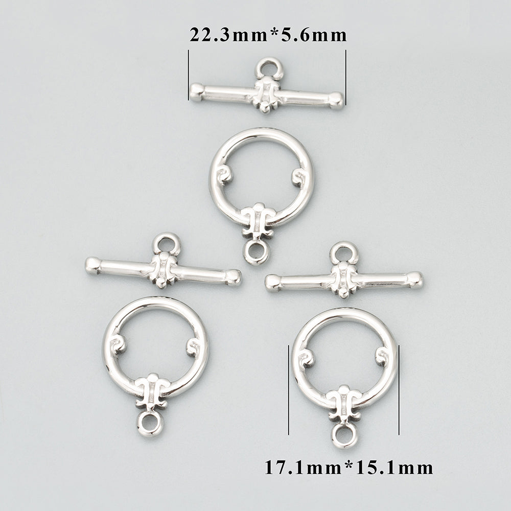 GUFEATHER MC40,jewelry accessories,316L stainless steel,nickel free,jewelry making findings,ot clasp,connector hook,2pcs/lot