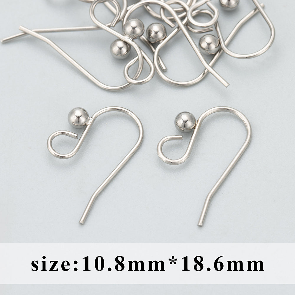 GUFEATHER MC43, accessoires de bijoux, acier inoxydable 316L, sans nickel, crochet de connecteur, fabrication de bijoux, boucles d'oreilles DIY, 10 pièces/lot 