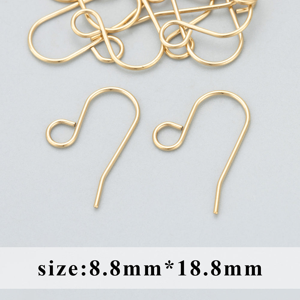 GUFEATHER MC43, accessoires de bijoux, acier inoxydable 316L, sans nickel, crochet de connecteur, fabrication de bijoux, boucles d'oreilles DIY, 10 pièces/lot 