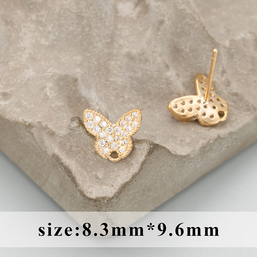 GUFEATHER MC51,jewelry accessories,18k gold plated,copper,zircons,hand made,charms,jewelry making findings,diy earrings,6pcs/lot