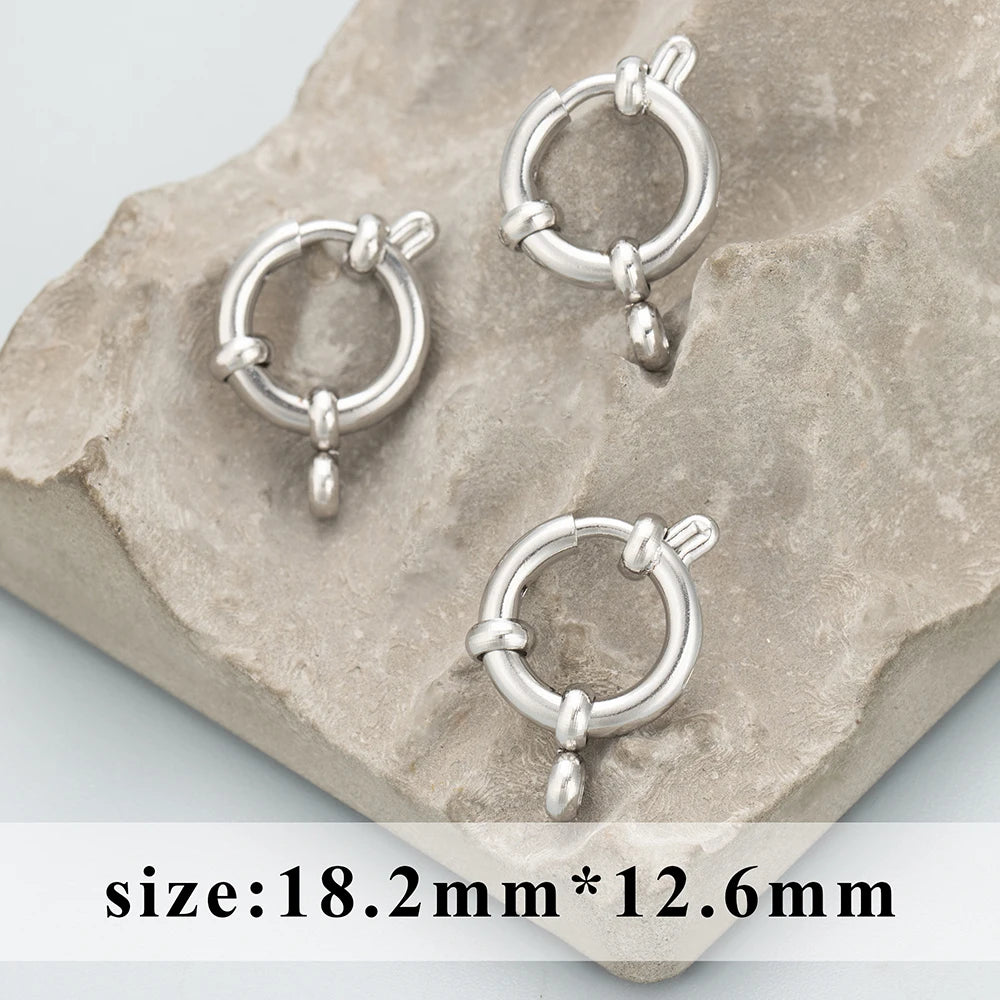 GUFEATHER MC39, accessoires de bijoux, acier inoxydable 316L, sans nickel, fait à la main, breloques, fabrication de bijoux, crochets à fermoir, 4 pièces/lot 