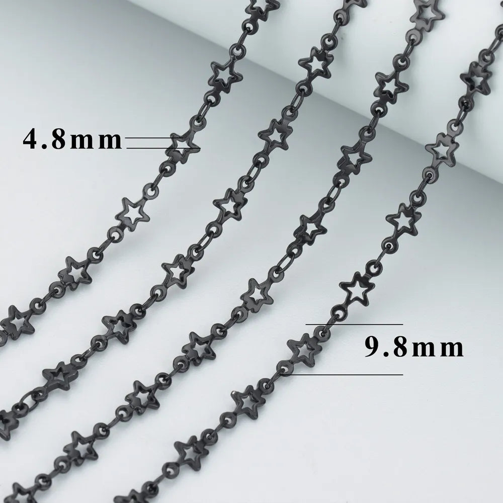 GUFEATHER C164H, chaîne de bricolage pour femmes, cuivre, résultats de bijoux, collier de bracelet à bricoler soi-même, fabrication de bijoux, chaîne noire, 1 m/lot 