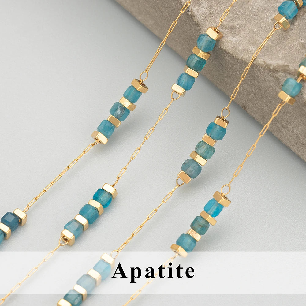 GUFEATHER C366, chaîne, pierre naturelle, acier inoxydable, sans nickel, fabrication de bijoux, breloques, fait à la main, collier bracelet à bricoler soi-même, 1 m/lot 