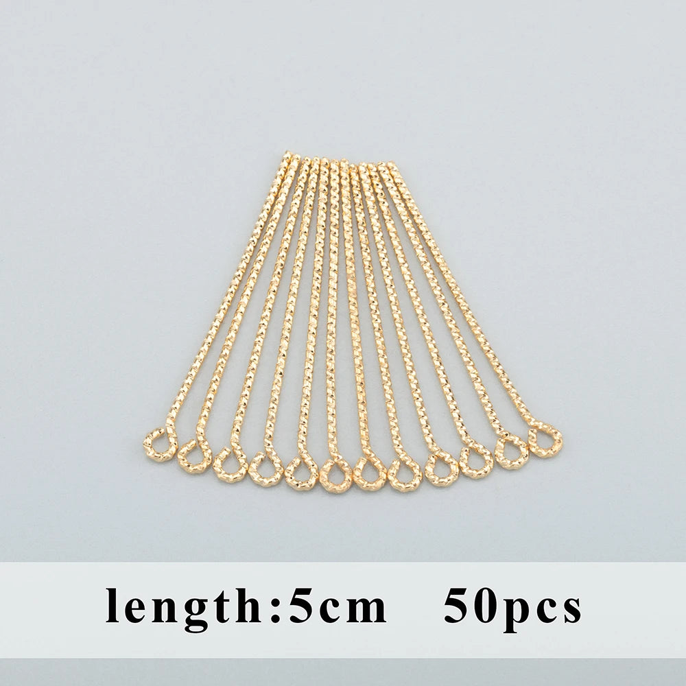 GUFEATHER M815, accessoires de bijoux, pass REACH, sans nickel, plaqué or 18 carats, breloque, accessoires de bricolage, aiguille, fabrication de bijoux, 50 pièces/lot 