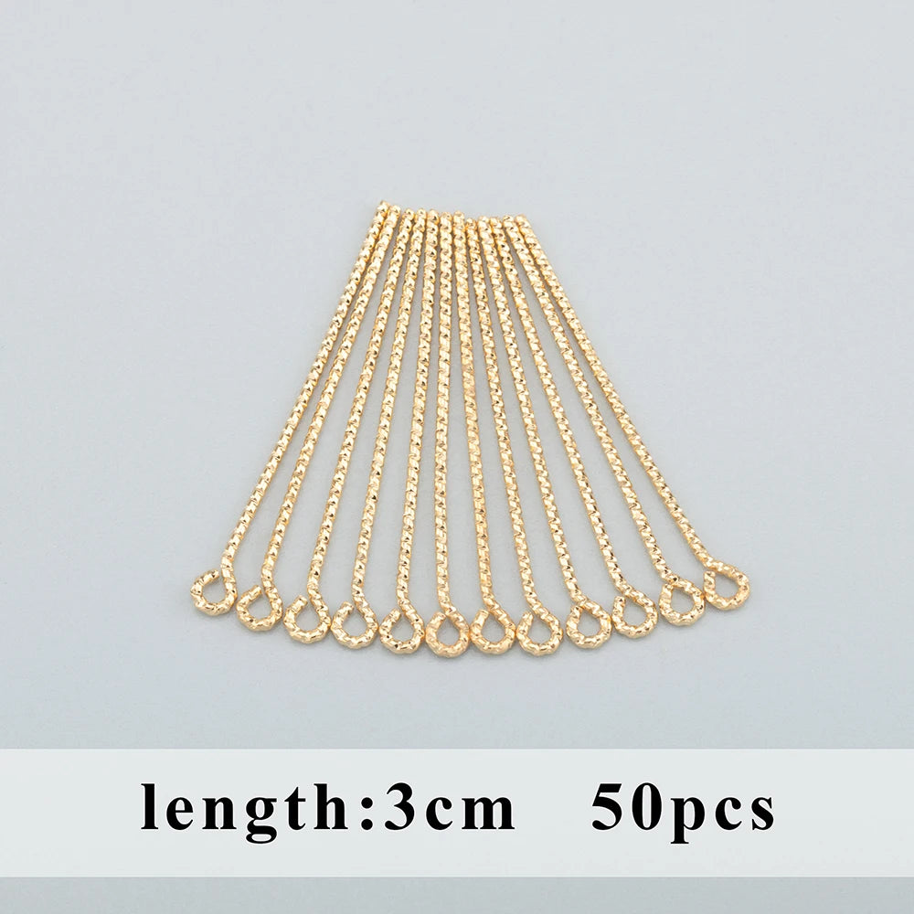 GUFEATHER M815, accessoires de bijoux, pass REACH, sans nickel, plaqué or 18 carats, breloque, accessoires de bricolage, aiguille, fabrication de bijoux, 50 pièces/lot 