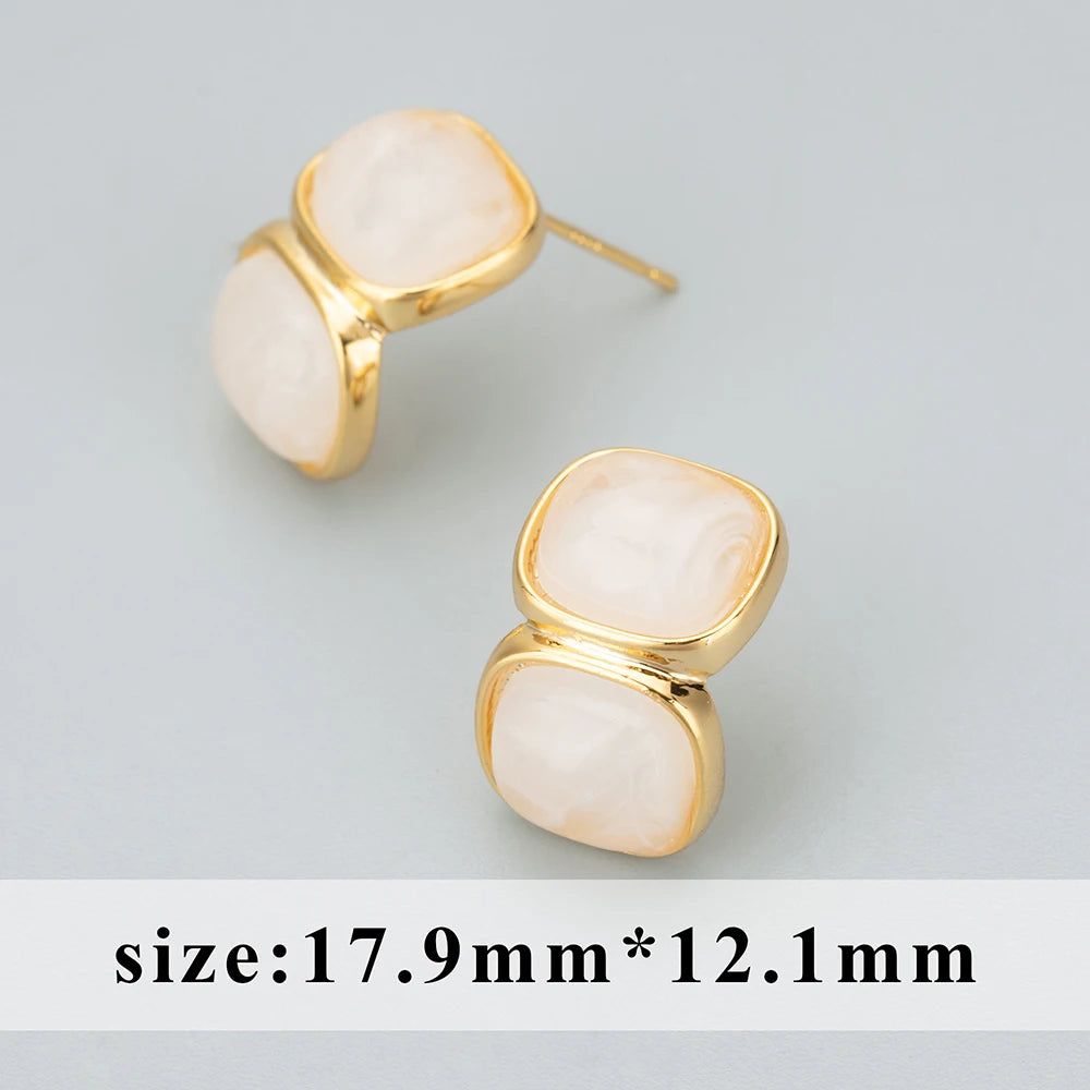 GUFEATHER ME31,vintage,earrings for women,18k gold plated,resin,new style,hoop ear buckle,drop earrings,fashion jewelry,4pcs/lot