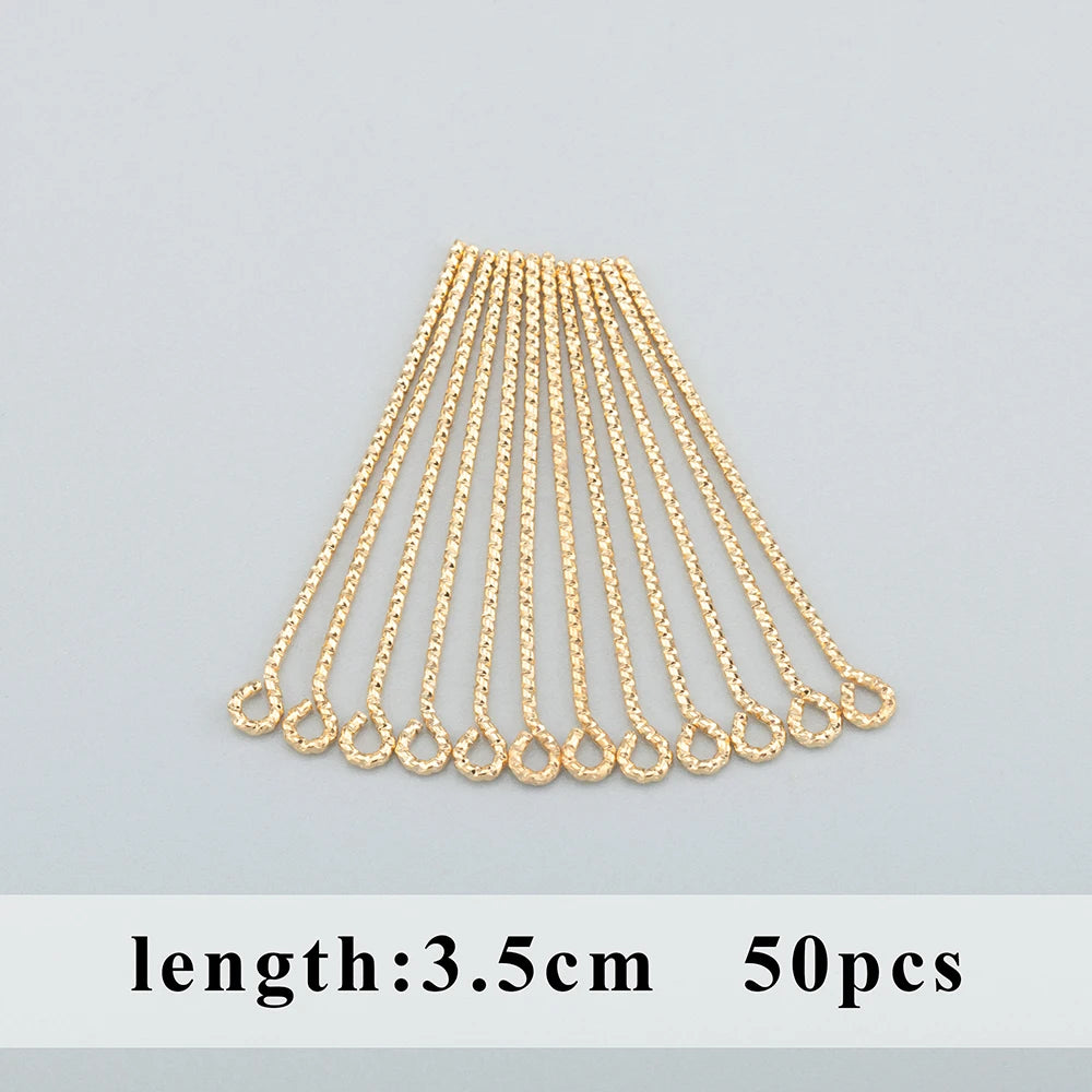 GUFEATHER M815, accessoires de bijoux, pass REACH, sans nickel, plaqué or 18 carats, breloque, accessoires de bricolage, aiguille, fabrication de bijoux, 50 pièces/lot 