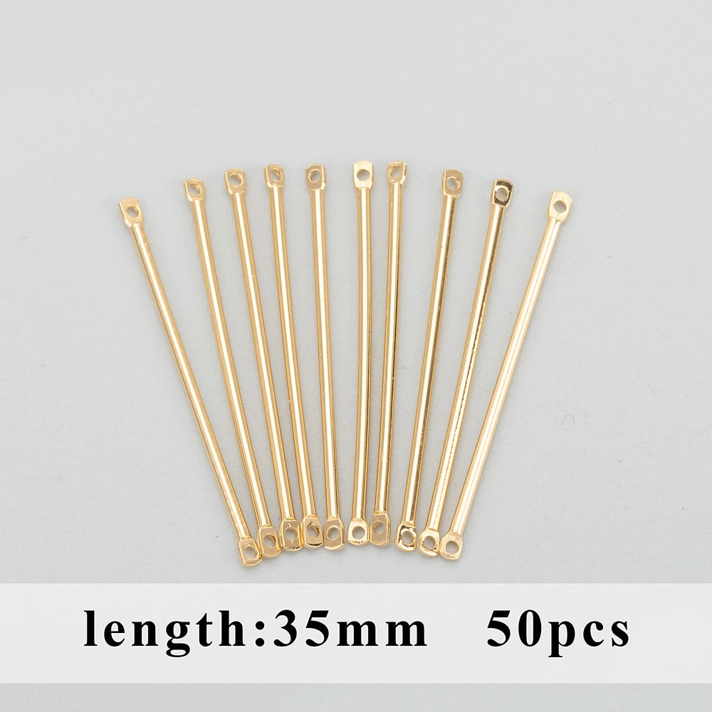 GUFEATHER M811, accessoires de bijoux, pass REACH, sans nickel, plaqué or 18 carats, accessoires de bricolage, breloque, aiguille, fabrication de bijoux, 50 pièces/lot 