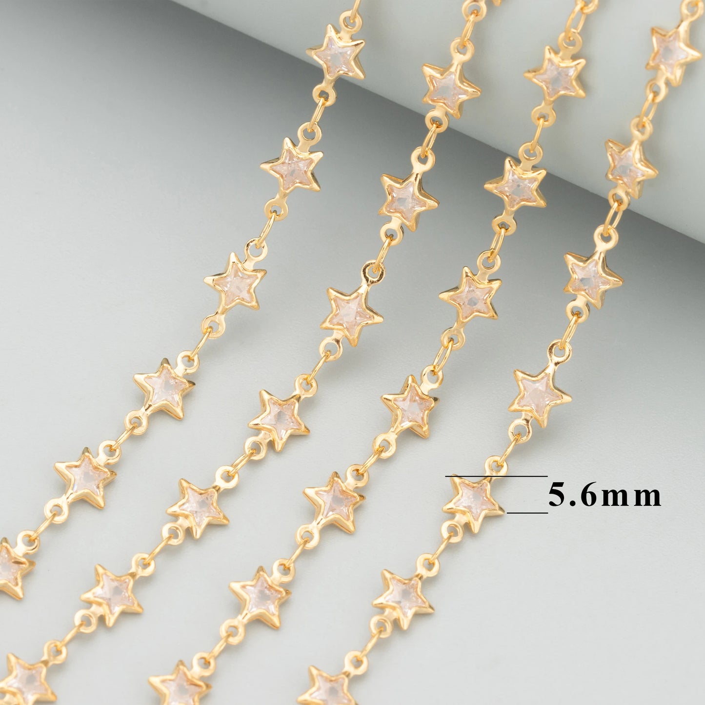 GUFEATHER C314,diy chain,pass REACH,nickel free,18k gold plated,copper ,zircon,jewelry making,diy bracelet necklace,50cm/lot