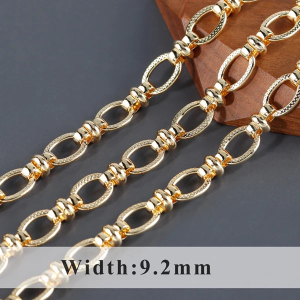 GUFEATHER C207,diy chain,pass REACH,nickel free,18k gold plated,copper,charm,diy bracelet necklace,jewelry making finding,1m/lot