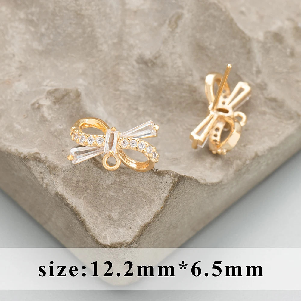 GUFEATHER MC51,jewelry accessories,18k gold plated,copper,zircons,hand made,charms,jewelry making findings,diy earrings,6pcs/lot