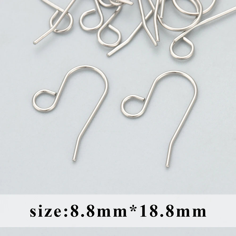 GUFEATHER MC43, accessoires de bijoux, acier inoxydable 316L, sans nickel, crochet de connecteur, fabrication de bijoux, boucles d'oreilles DIY, 10 pièces/lot 